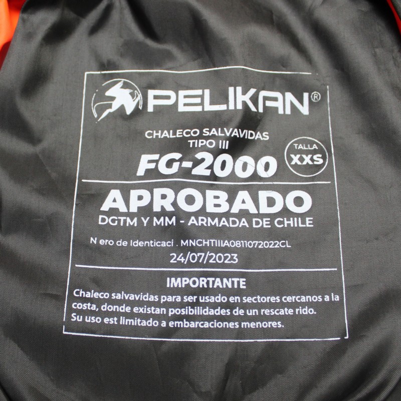 Chaleco Salvavidas Tipo III Pelikán XXS XS 2