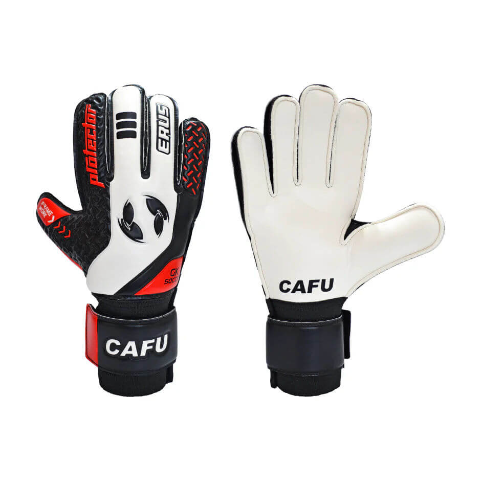 Guante Arquero Cafu Protector Erus Ferula Negro - Rojo - Blanco