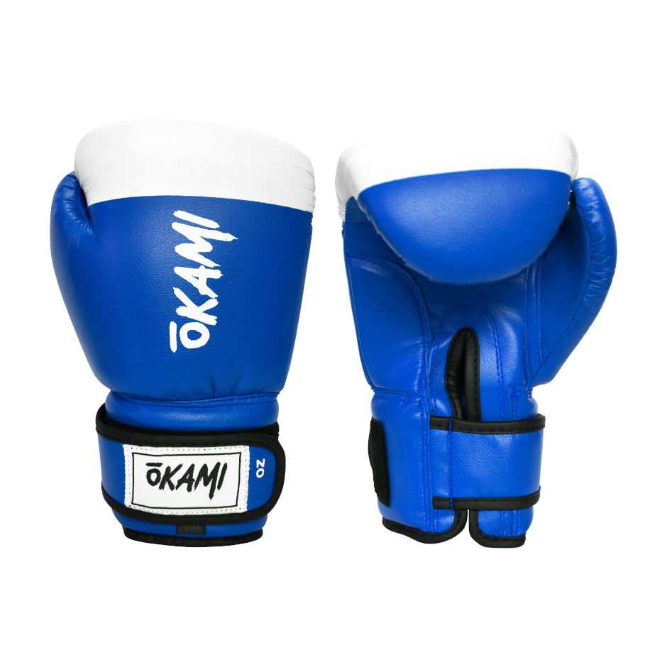 Guante Box Okami Prof Azul - Blanco