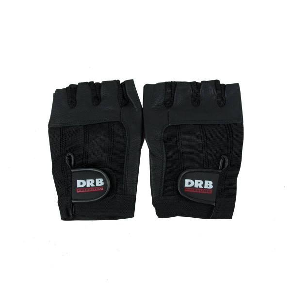 Guante Fitness DRB Cuero Spandex Negro