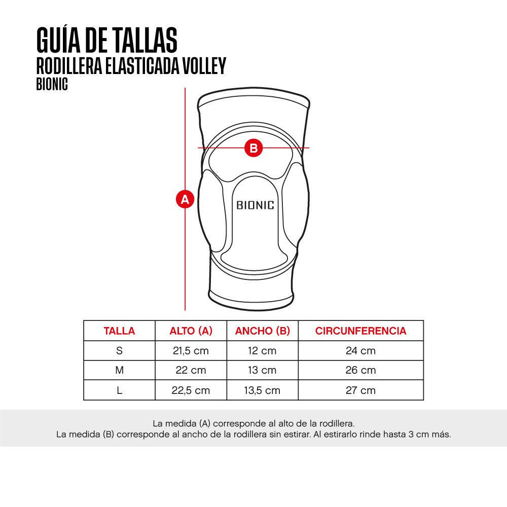 Rodillera Bionic Voleibol Fucsia Guia