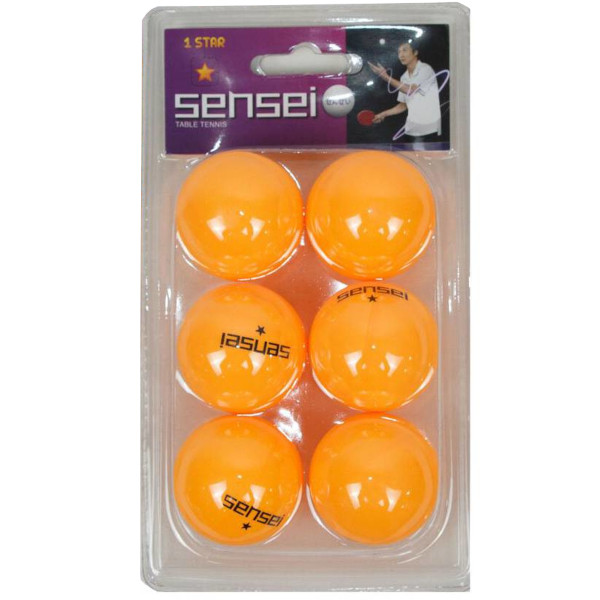Pelota de Ping Pong Sensei 1* Naranja