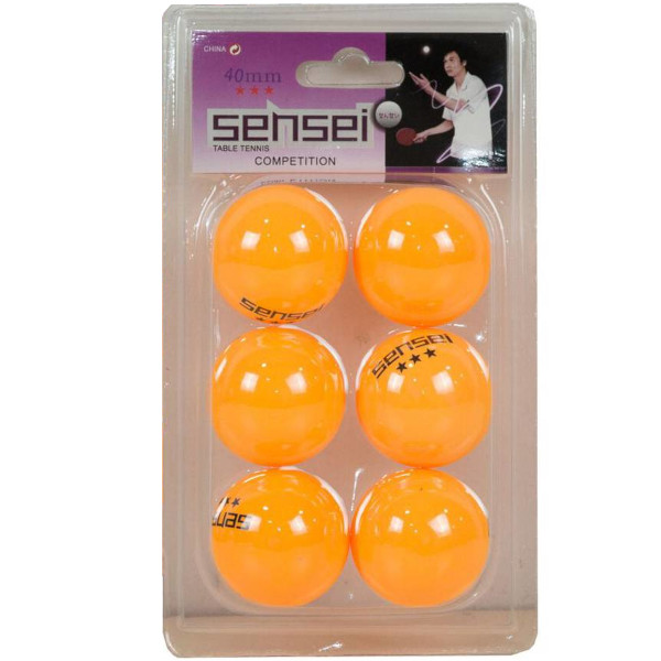 Pelota de Ping Pong Sensei 3* Naranja