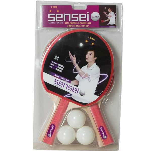 Pelota Ping Pong Sensei 6 un, 3 estrellas Naranja