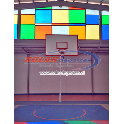 Arco - Torre de Basquetbol Oficial Empotrada tipo "L" invertida - Costanera 200x2mm. - Acrilico