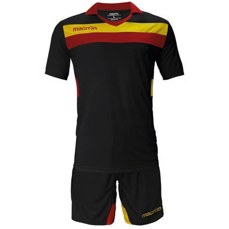 Equipo de Futbol Macron Genova Negro - Amarillo- Rojo