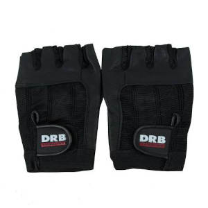 Guante Fitness DRB Cuero Spandex Negro