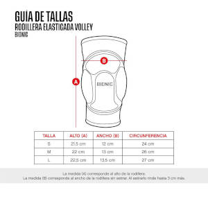 Rodillera Bionic Voleibol Amarilla Guia