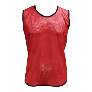 Peto de Entrenamiento Malla con Costura Rojo
