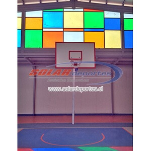 Arco - Torre de Basquetbol Oficial Empotrada tipo "L" invertida - Costanera 200x2mm. - Acrilico