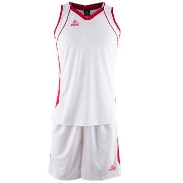 Kit - Set de Basquetbol Peak Mujer Blanco - Rojo